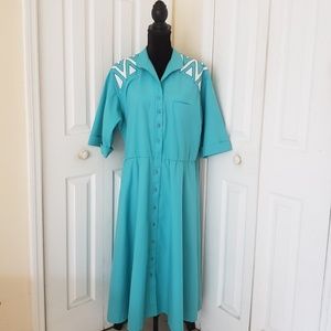 🔥 Vintage Willi of CA Chevron Detail Dress